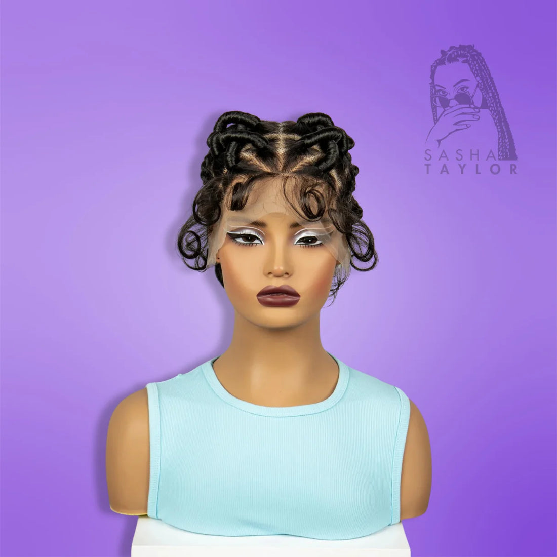 Short Bantu Knotless Braided Wigs – Transparent HD Full Lace