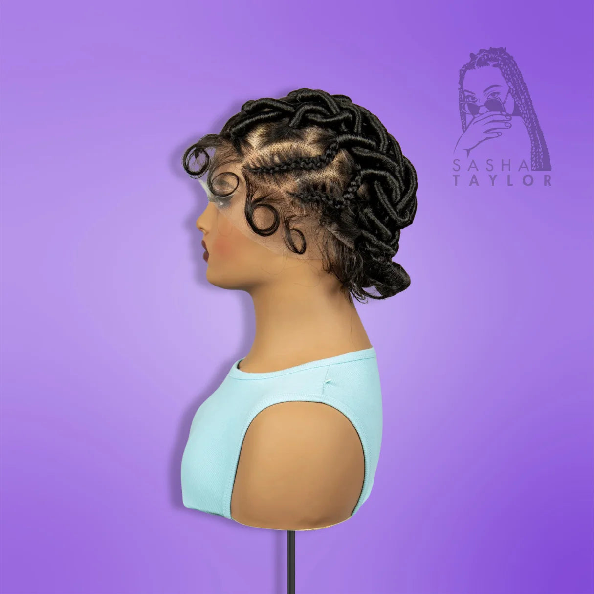 Short Bantu Knotless Braided Wigs – Transparent HD Full Lace