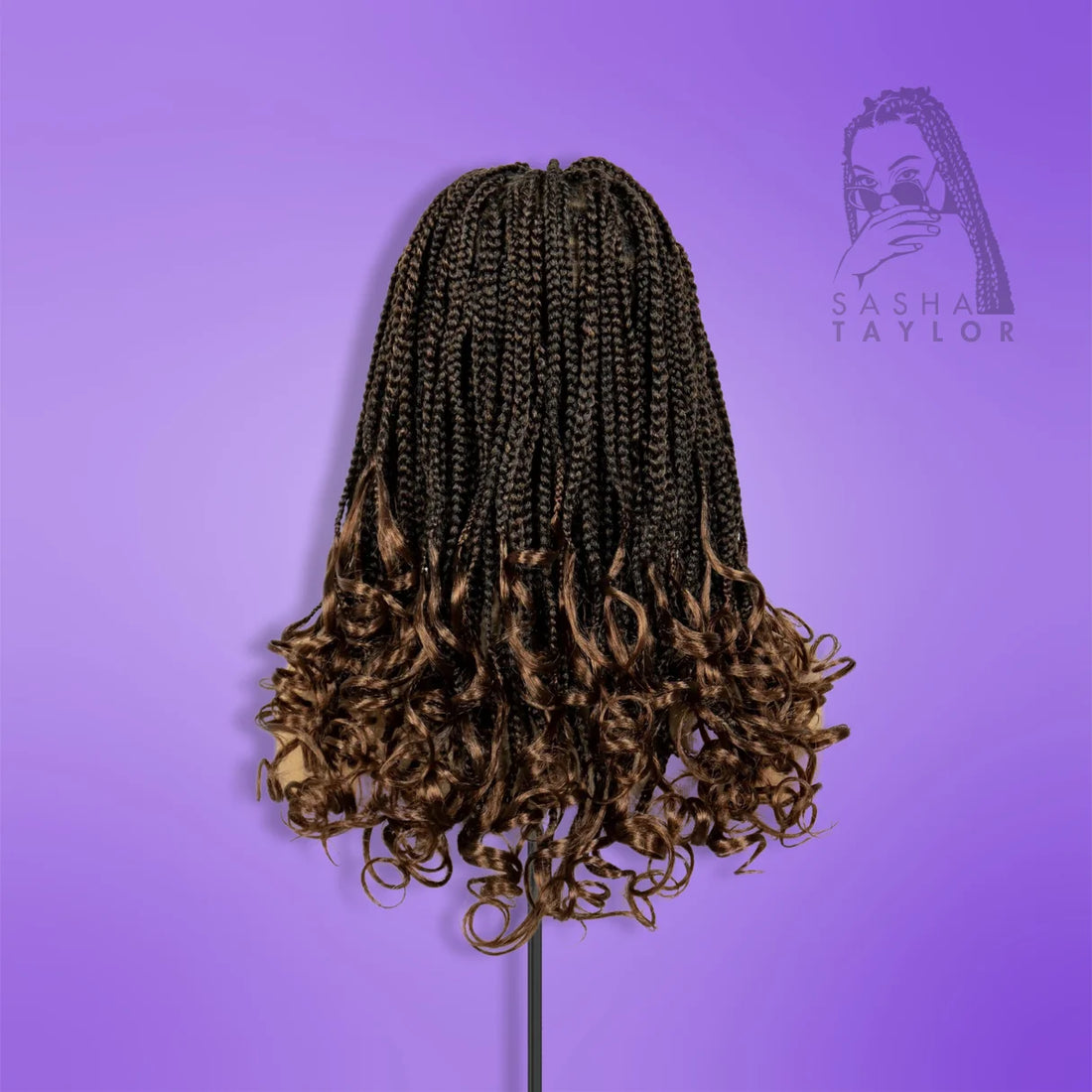 Goddess Box Braided Wigs – Transparent HD Full Lace with French Curly Ends