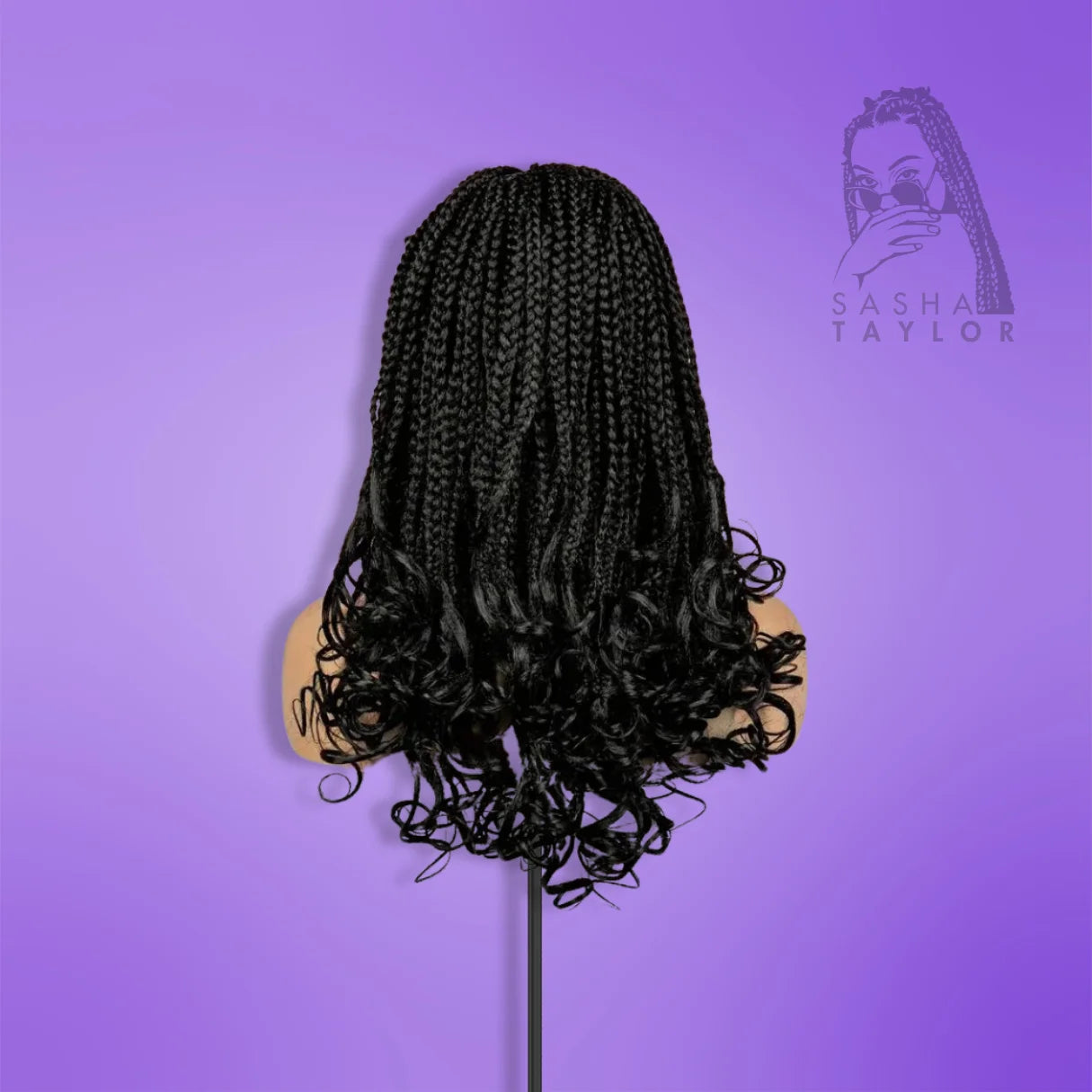 Goddess Box Braided Wigs – Transparent HD Full Lace with French Curly Ends