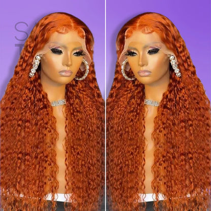 Ginger Deep Wave Human Hair Wig - Transparent HD Lace Front