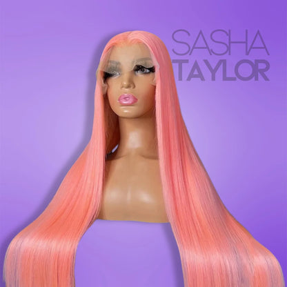  the Pink Bone Human Hair Wig – HD Lace Front on a mannequin from the front