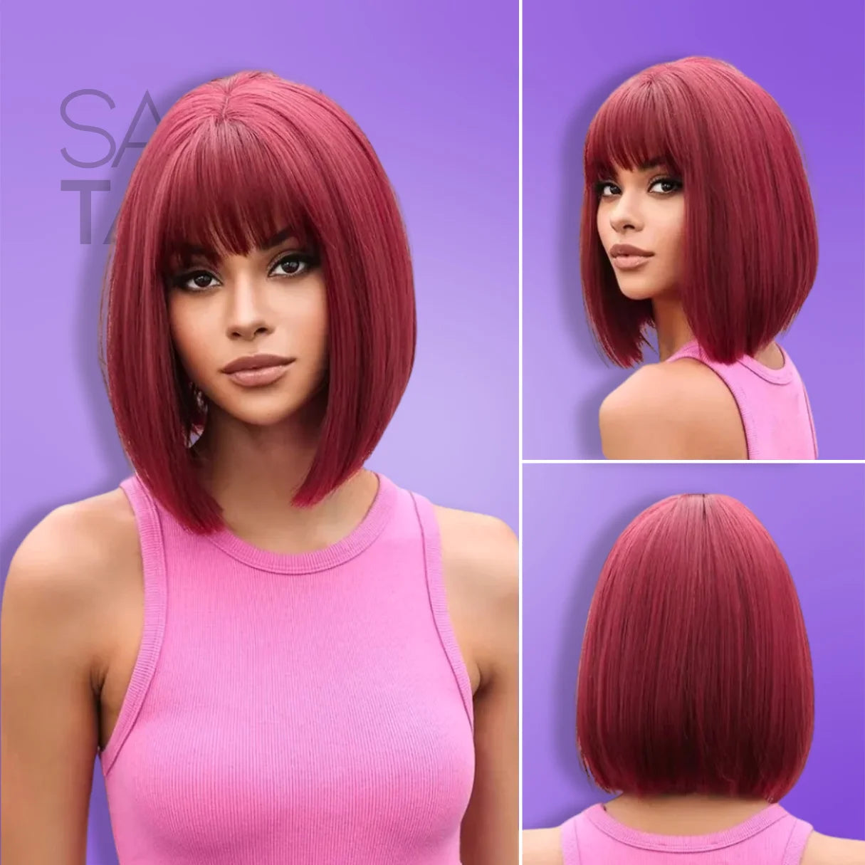 Short Bob Wig with Bangs