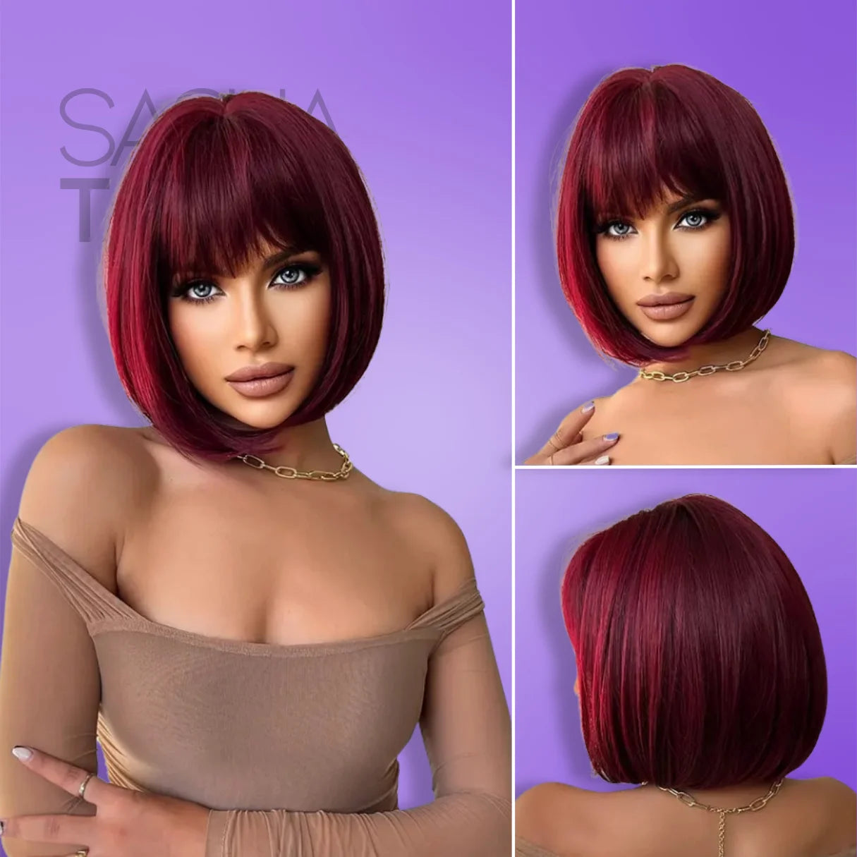 Short Bob Wig with Bangs