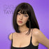 black Short Synthetic Bob Wig with Bangs - Daily Wear & Cosplay