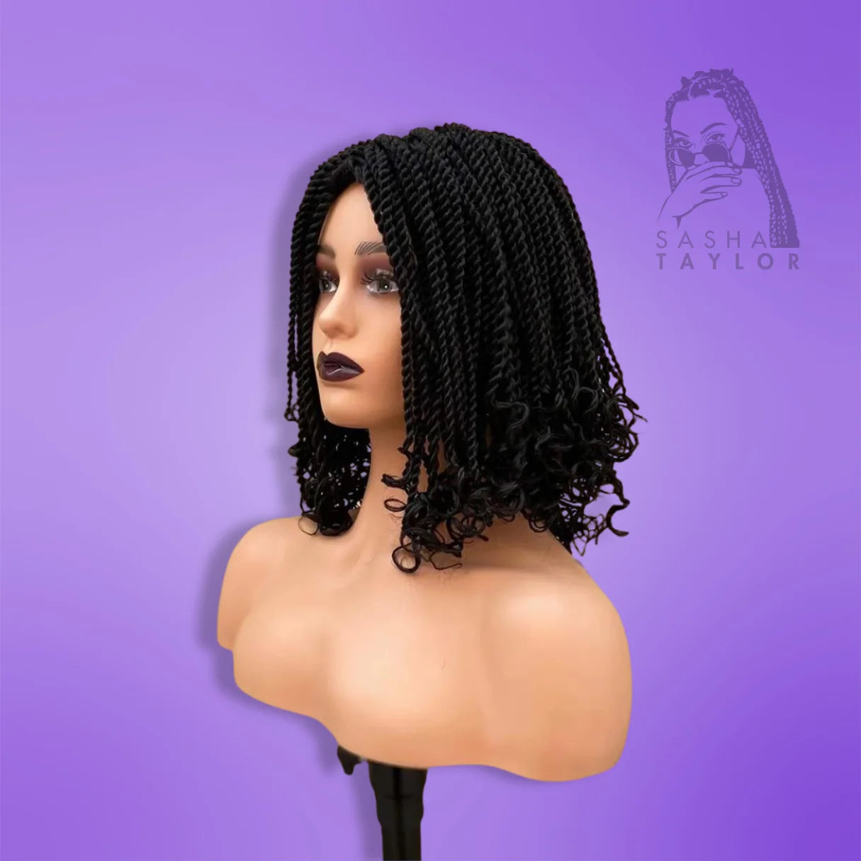 Synthetic Short Ombre Box Braided Wigs