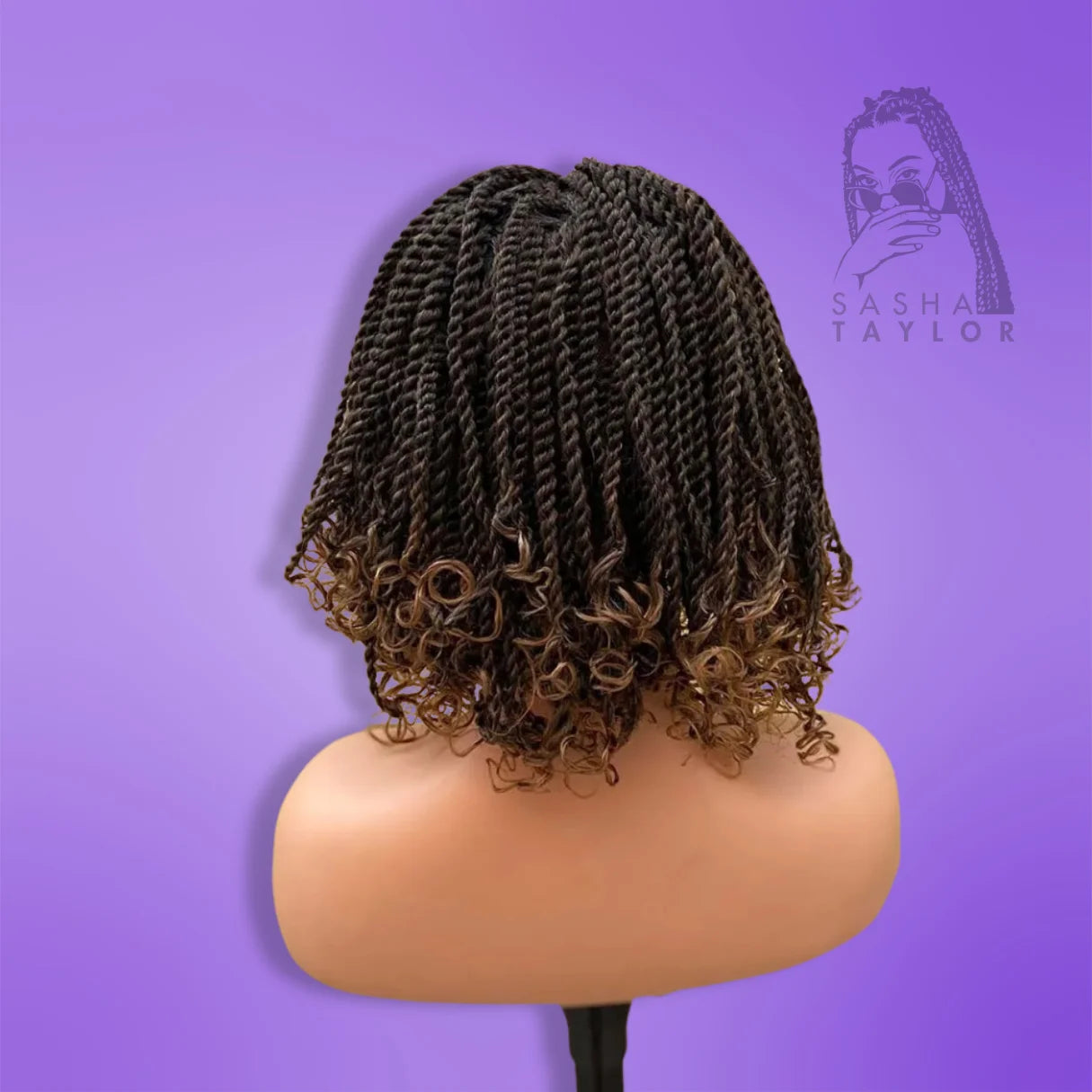 Synthetic Short Ombre Box Braided Wigs